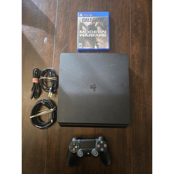 Sony PlayStation 4 Slim 1TB Console Bundle w/ 1 Game TESTED